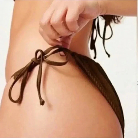 Good American sz 1-2   Small- Medium Mocha Always Fits Tiny Ties Bottom NEW - Picture 3 of 5